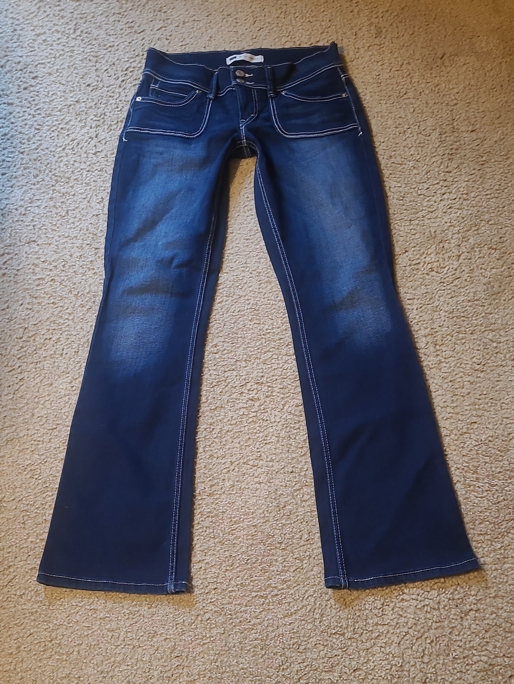 Levi's 524 Superlow Dark Wash Jeans, Sz 7 (28×32)